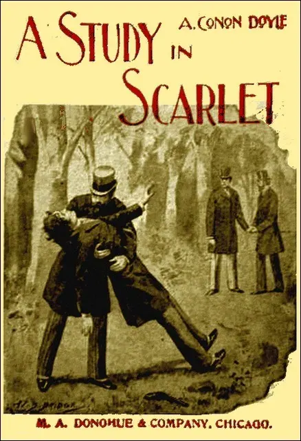 Обложка книги «A Study in Scarlet» — Arthur Conan Doyle, детектив, уровень B2