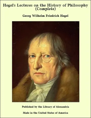 Обложка «Hegel's Lectures on the History of Philosophy: Volume 3 (of 3)»